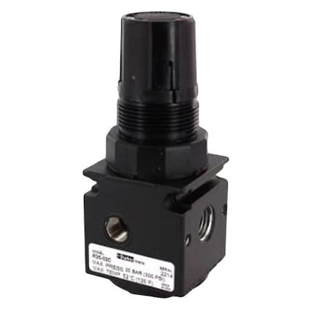 Parker Qube Regulator; 1/4 in. Port; 0 to 125PSI Pressure R35-02C